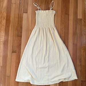 H&M Flowy Midi Dress - Yellow